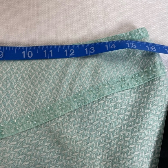 Worthington Womens teal Blue sequined waist flare knee length Skirt size 12 NWT - Picture 12 of 14